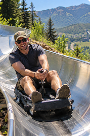 olympic bobsled on ice track